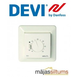 Zemapmetuma termoregulators devireg™ 531, 5..35°C, 15A, ar telpas sensoru ar JUSSI rāmi