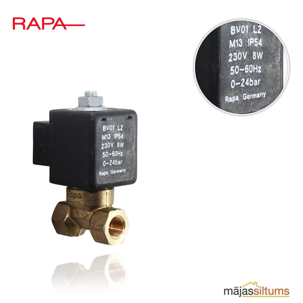 Solenoīda vārsts Rapa EL BV0 1L2, 1/8, NC, 230V