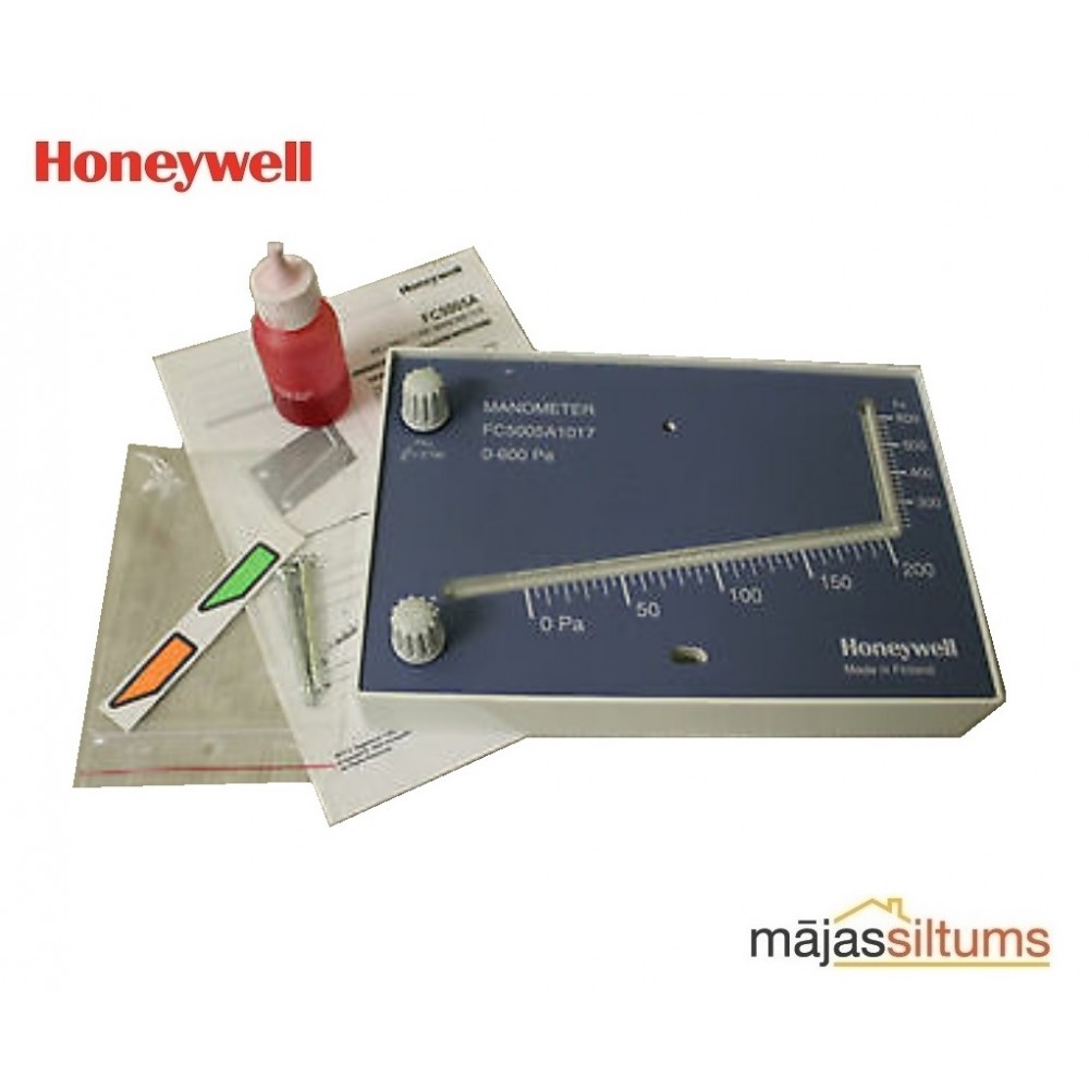 Manometrs Honeywell 0-600Pa, iekļaujot caurulītes, gaisa filtriem