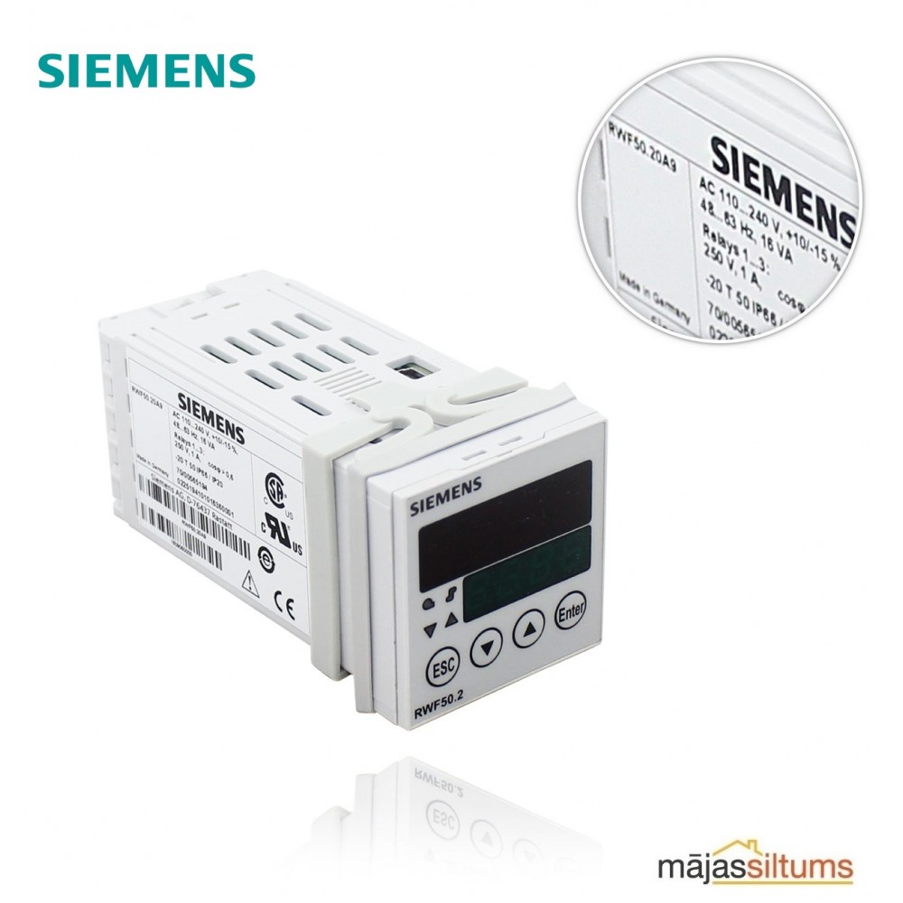 Jaudas kontrolieris Siemens RWF50.20A9, 48x48mm, 3-punktu vadībai