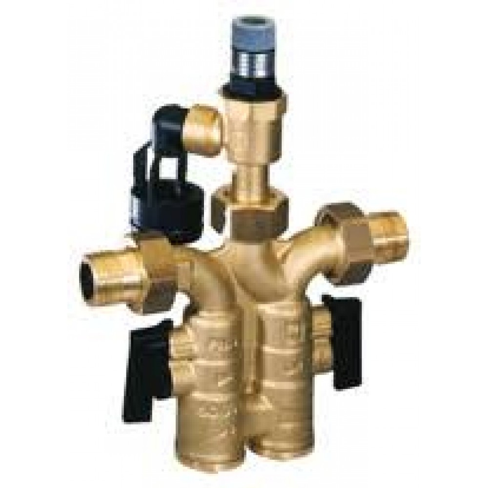 Drošības grupa Honeywell  SG160S. Incorporate all the necessary safety devices such as non return valve, shutoff valves test point and diaphragm type safety valve in one unit. DN20, for hot water heaters up to 1000 ltr. (xx : Ax-6Bar, Ax-8Bar, Ax-10Bar.)